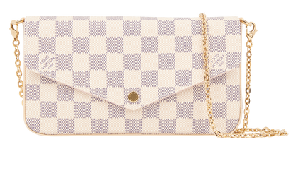 Pochette Felicie, £850, Handbags, Cream, Canvas, Front view